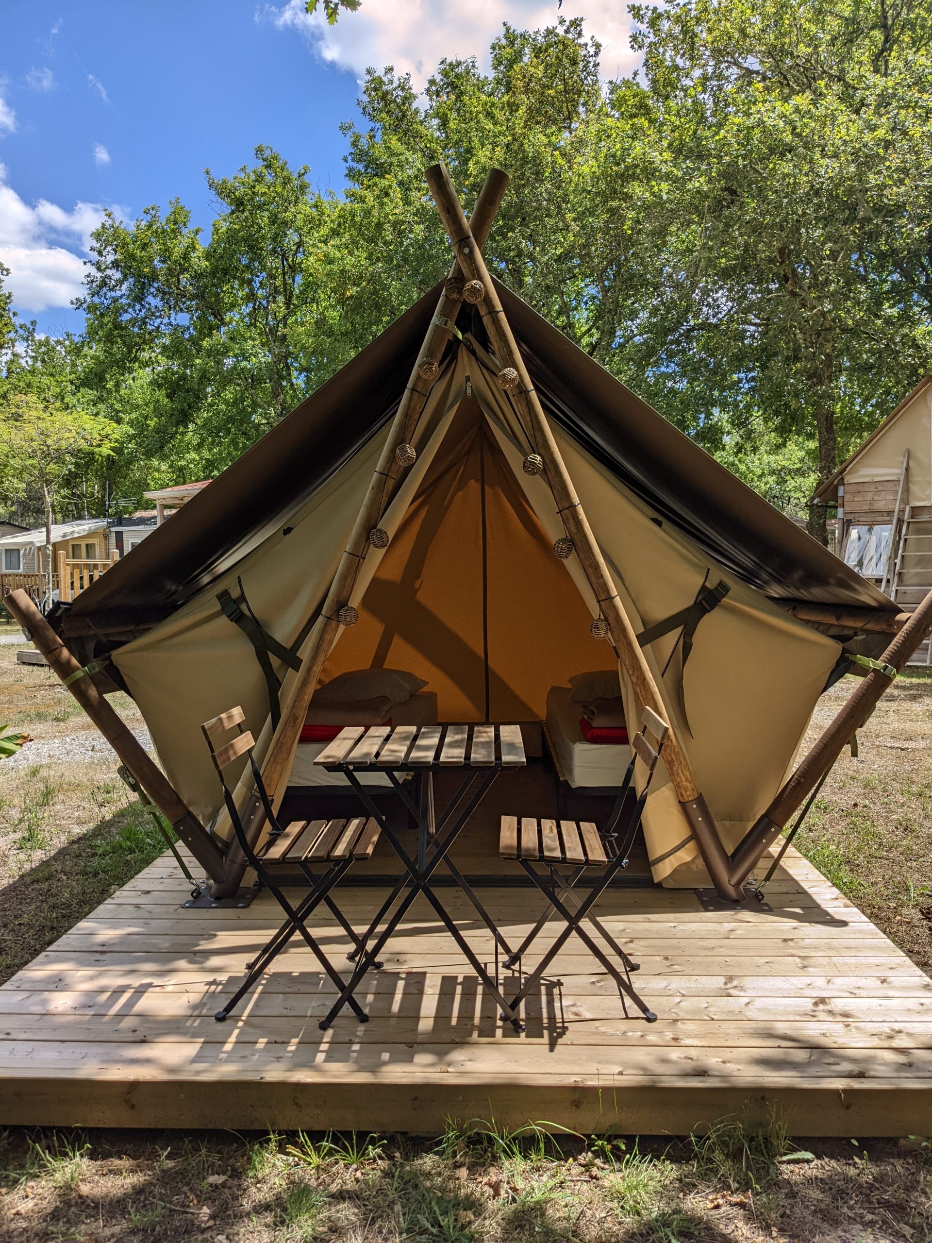 location tente camping Landes